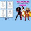 tall girl power coloring book: tall dreamer