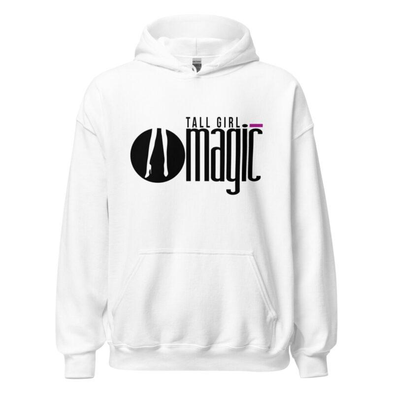 tall girl magic white sweatshirt with black writing